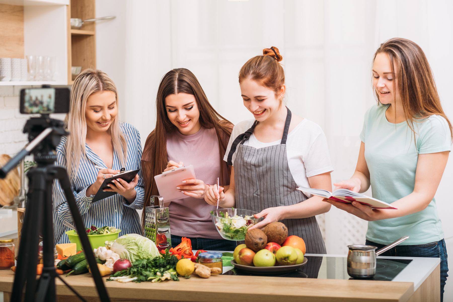 cooking class healthy nutrition video shooting