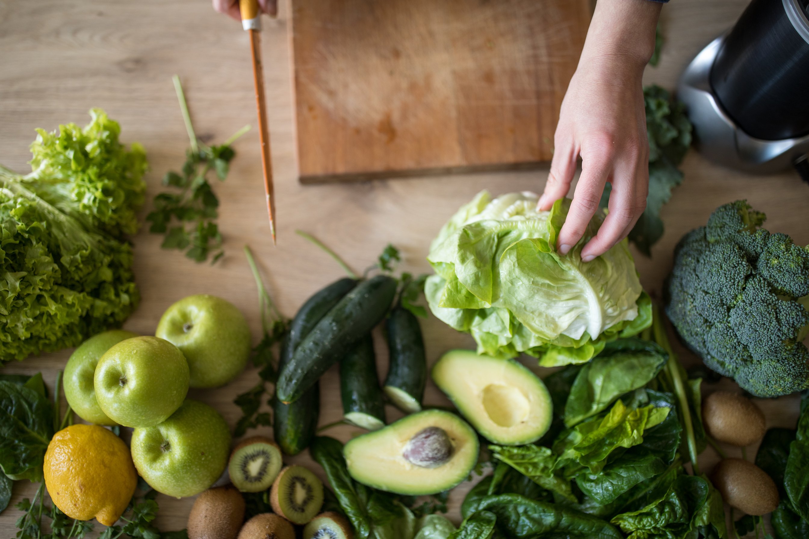 Preparing healthy meal
